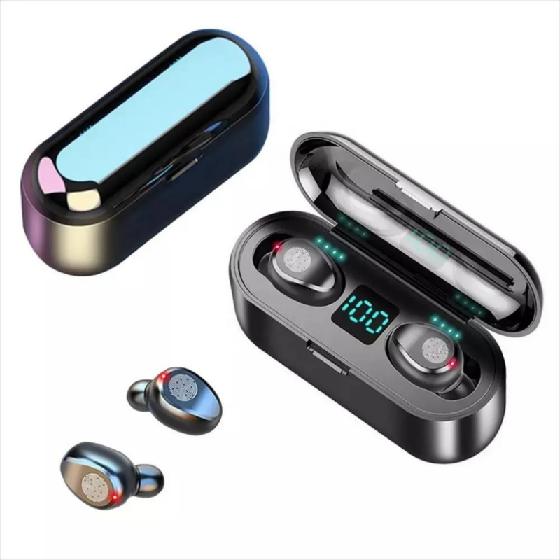 Audífono Inalámbrico F9 Con Power Bank